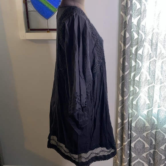 Sundance Black Embroidered Dress with slip lining - Picture 7 of 7